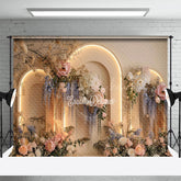 Lofaris Elegant Floral Archway Scene Accents Spring Backdrop